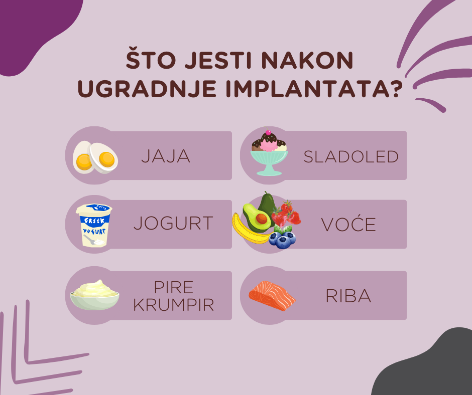 Što jesti nakon ugrradnje zubnih implantata?